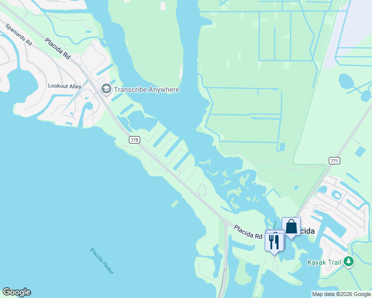 map of restaurants, bars, coffee shops, grocery stores, and more near 13085 Via Flamina in Placida