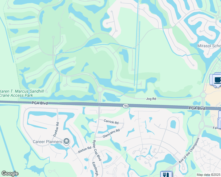 map of restaurants, bars, coffee shops, grocery stores, and more near 7185 Jog Road in Palm Beach Gardens