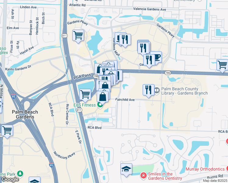map of restaurants, bars, coffee shops, grocery stores, and more near 11300 Legacy Avenue in Palm Beach Gardens
