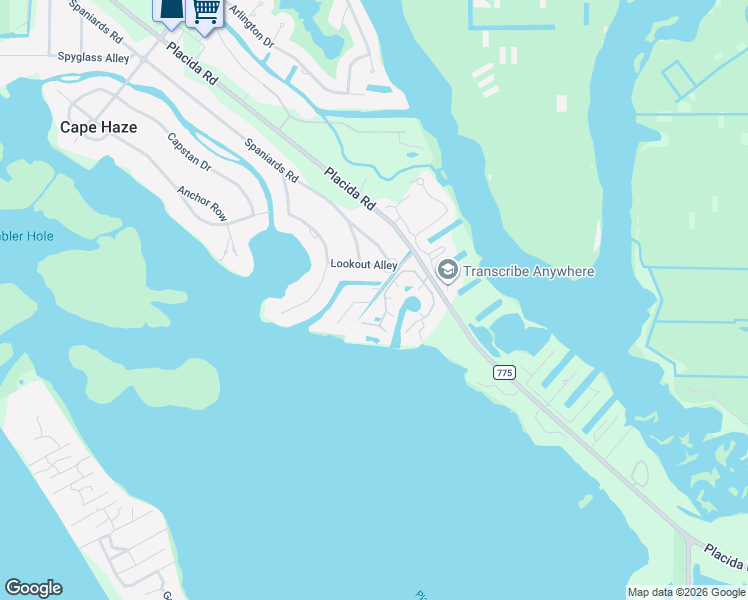 map of restaurants, bars, coffee shops, grocery stores, and more near 510 Gaspar Drive in Placida