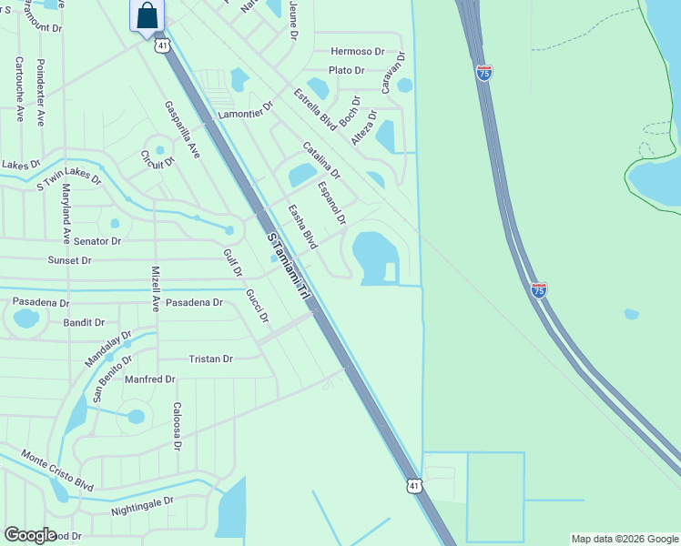 map of restaurants, bars, coffee shops, grocery stores, and more near 12586 Easha Boulevard in Punta Gorda
