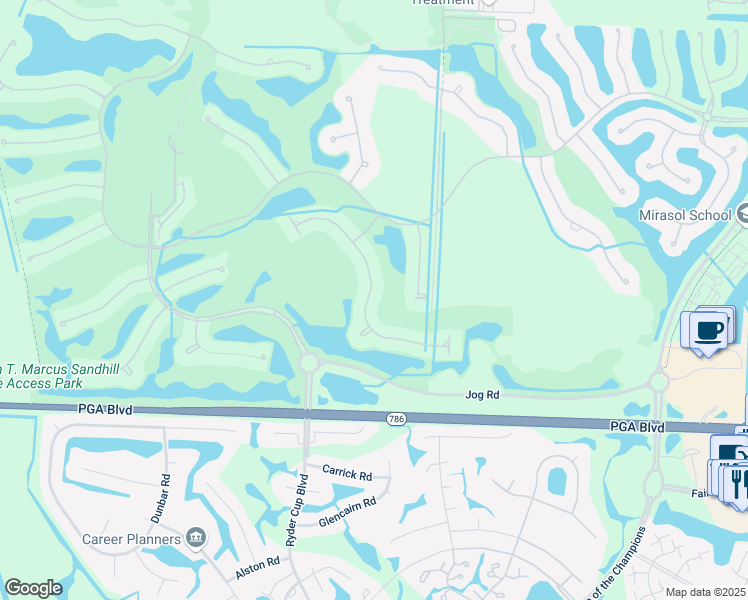 map of restaurants, bars, coffee shops, grocery stores, and more near 233 Porto Vecchio Way in Palm Beach Gardens