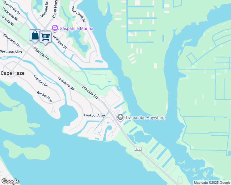 map of restaurants, bars, coffee shops, grocery stores, and more near 10330 Coral Landings Lane in Placida