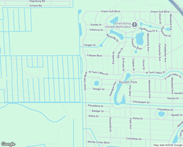 map of restaurants, bars, coffee shops, grocery stores, and more near 27061 North Twin Lakes Drive in Punta Gorda
