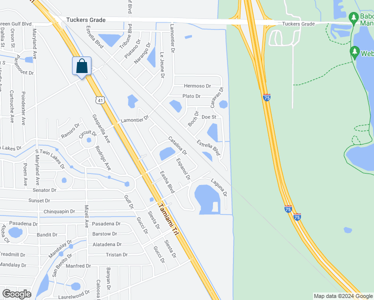 map of restaurants, bars, coffee shops, grocery stores, and more near 12404 Catalina Drive in Punta Gorda