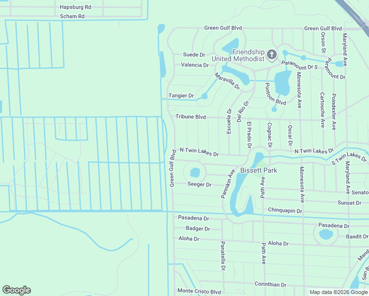 map of restaurants, bars, coffee shops, grocery stores, and more near 27061 North Twin Lakes Drive in Punta Gorda
