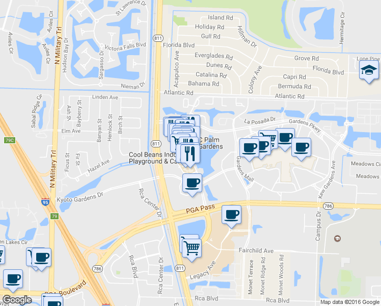 map of restaurants, bars, coffee shops, grocery stores, and more near 11809-11829 Lake Victoria Gardens in Palm Beach Gardens