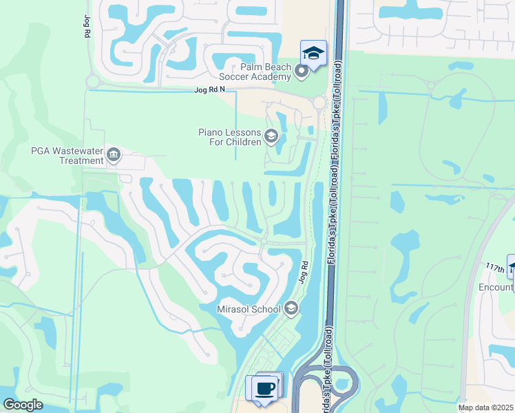 map of restaurants, bars, coffee shops, grocery stores, and more near 217 Andalusia Drive in Palm Beach Gardens
