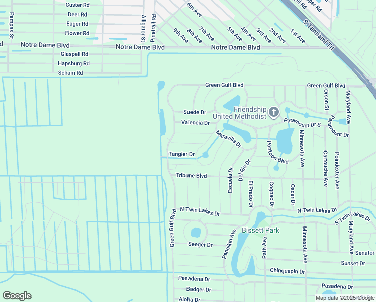 map of restaurants, bars, coffee shops, grocery stores, and more near 27076 Tangier Drive in Punta Gorda