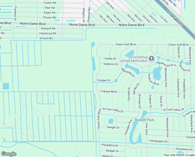 map of restaurants, bars, coffee shops, grocery stores, and more near 27026 Tangier Drive in Punta Gorda