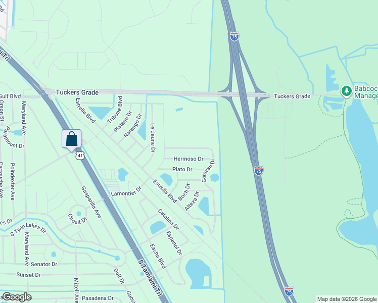 map of restaurants, bars, coffee shops, grocery stores, and more near 12220 Caravan Drive in Punta Gorda