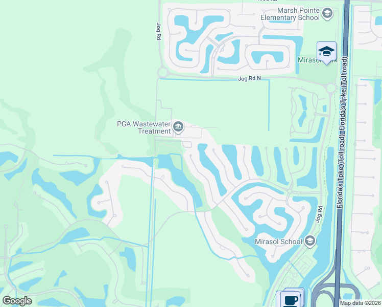 map of restaurants, bars, coffee shops, grocery stores, and more near 11989 Nursery Lane in Palm Beach Gardens