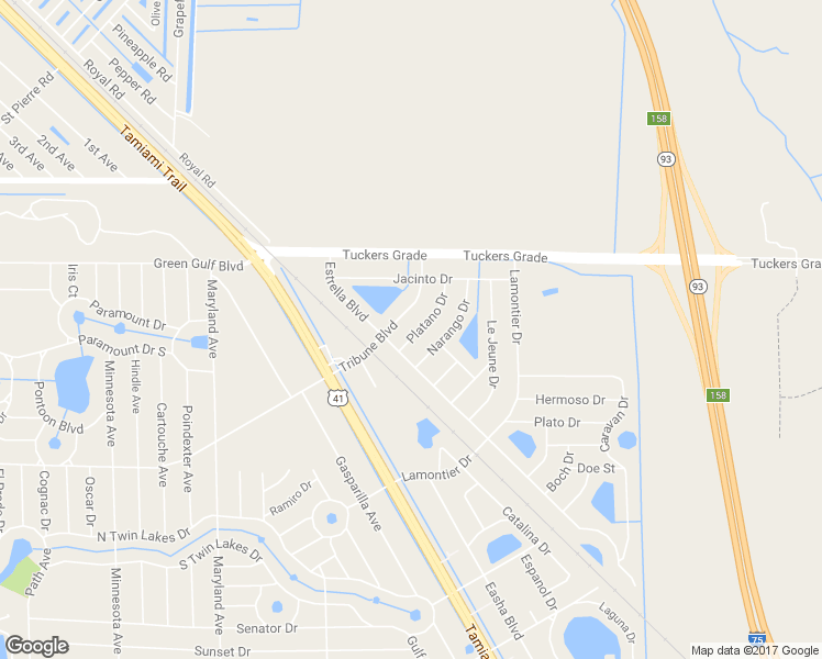 map of restaurants, bars, coffee shops, grocery stores, and more near 12103 Tribune Boulevard in Punta Gorda