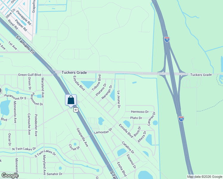 map of restaurants, bars, coffee shops, grocery stores, and more near 12080 Narango Drive in Punta Gorda