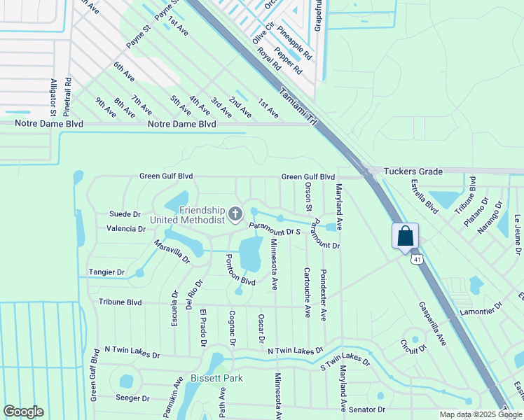 map of restaurants, bars, coffee shops, grocery stores, and more near 12214 Paramount Drive in Punta Gorda