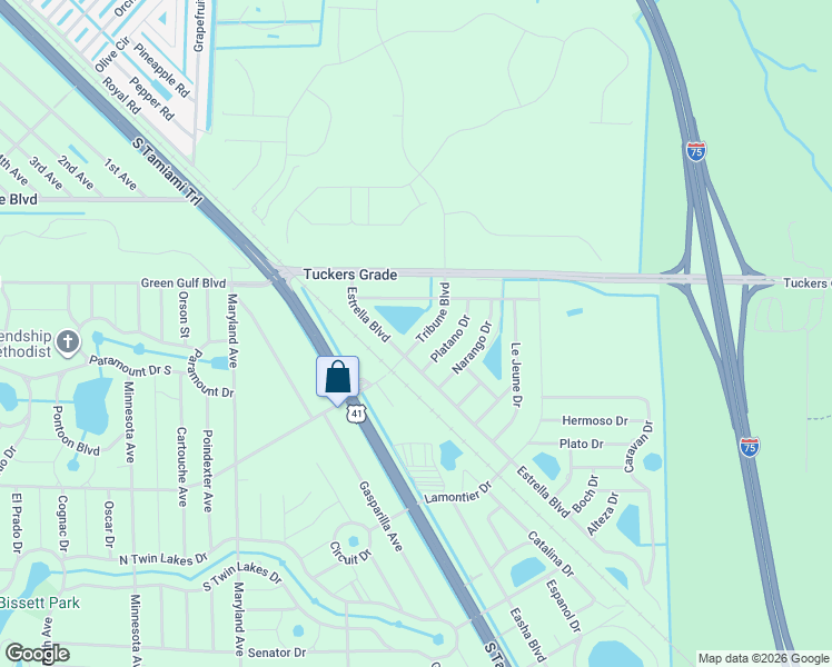 map of restaurants, bars, coffee shops, grocery stores, and more near 12103 Tribune Boulevard in Punta Gorda