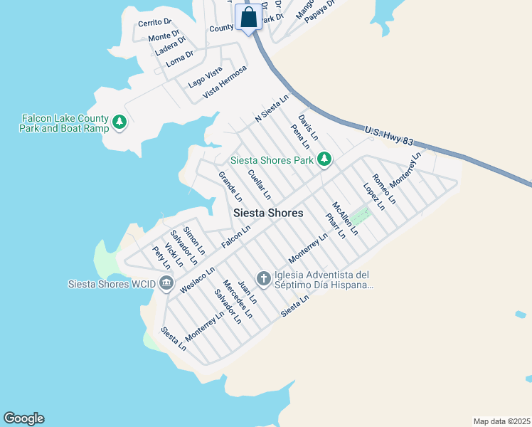 map of restaurants, bars, coffee shops, grocery stores, and more near Falcon Lane in Siesta Shores