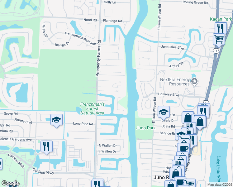 map of restaurants, bars, coffee shops, grocery stores, and more near 12428 Coconut Row in West Palm Beach