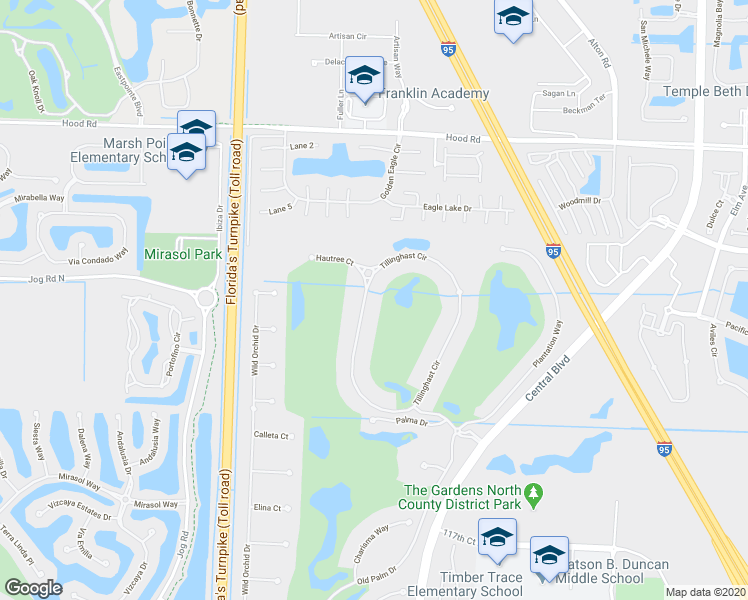 map of restaurants, bars, coffee shops, grocery stores, and more near 12235 Tillinghast Circle in Palm Beach Gardens