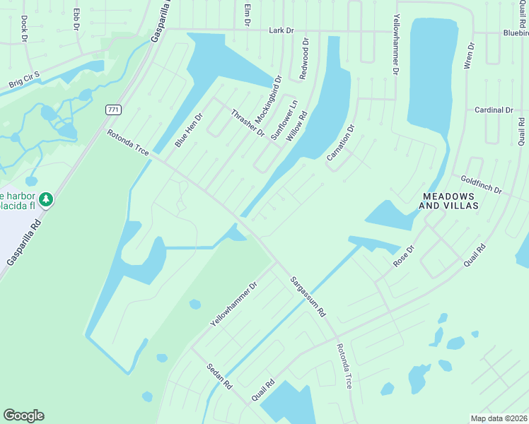 map of restaurants, bars, coffee shops, grocery stores, and more near 1 Buckeye Court in Charlotte County