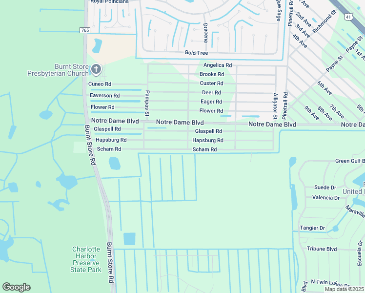 map of restaurants, bars, coffee shops, grocery stores, and more near 26264 Scham Road in Punta Gorda