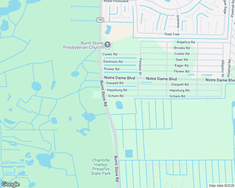 map of restaurants, bars, coffee shops, grocery stores, and more near 26062 Scham Road in Punta Gorda