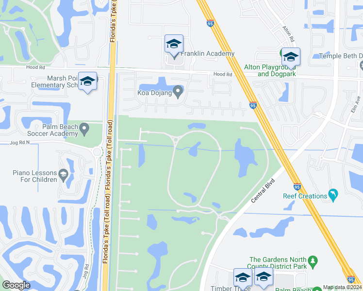 map of restaurants, bars, coffee shops, grocery stores, and more near 12233 Tillinghast Circle in Palm Beach Gardens