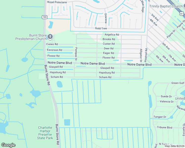 map of restaurants, bars, coffee shops, grocery stores, and more near 26264 Scham Road in Punta Gorda
