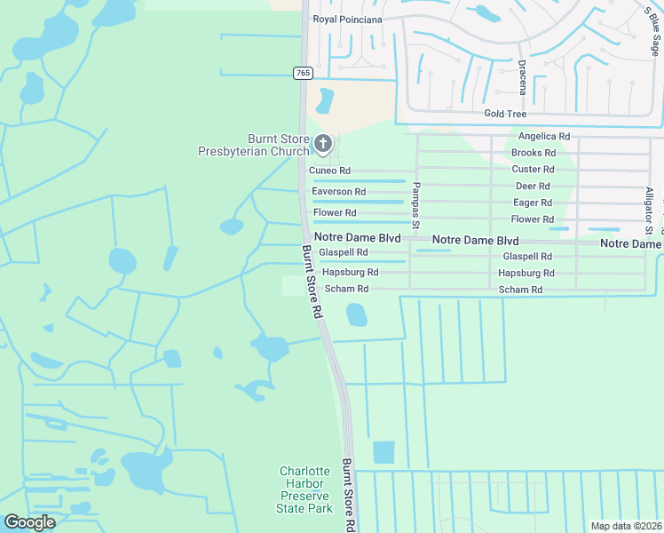 map of restaurants, bars, coffee shops, grocery stores, and more near 26015 Glaspell Road in Punta Gorda