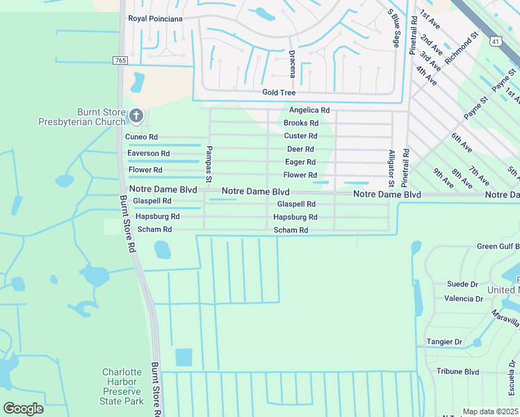 map of restaurants, bars, coffee shops, grocery stores, and more near 26265 Glaspell Road in Punta Gorda