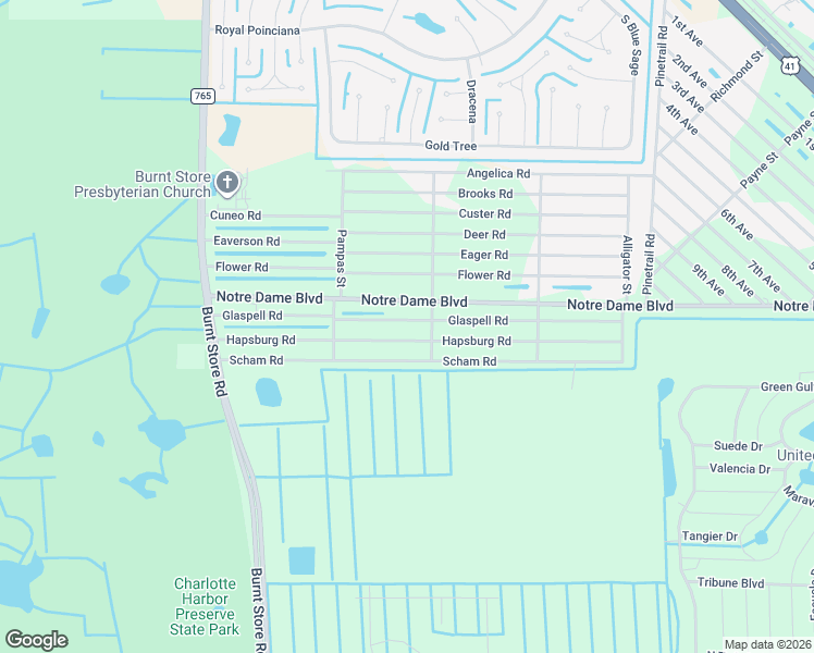 map of restaurants, bars, coffee shops, grocery stores, and more near 26252 Glaspell Road in Punta Gorda