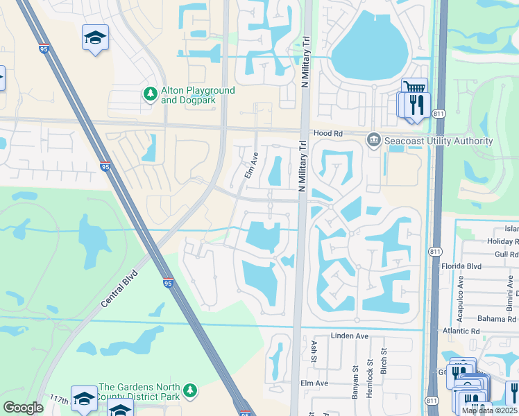 map of restaurants, bars, coffee shops, grocery stores, and more near 12487 Aviles Circle in Palm Beach Gardens