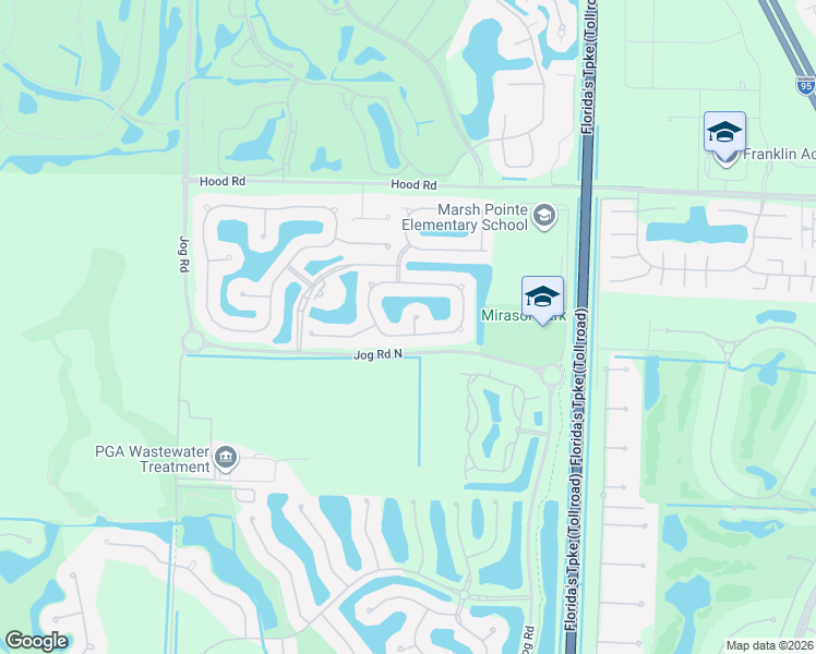 map of restaurants, bars, coffee shops, grocery stores, and more near 103 Via Escobar Way in Palm Beach Gardens