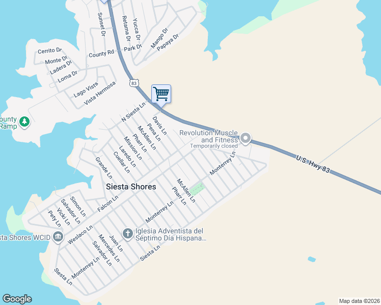 map of restaurants, bars, coffee shops, grocery stores, and more near 5301 Lopez Lane in Zapata