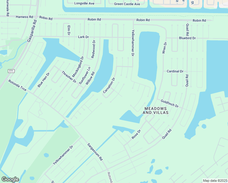 map of restaurants, bars, coffee shops, grocery stores, and more near 1 Carnation Drive in Rotonda West