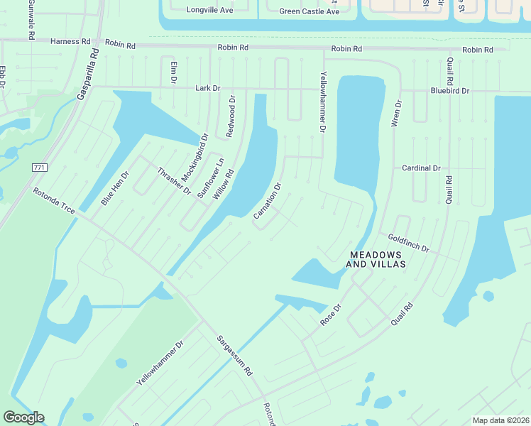 map of restaurants, bars, coffee shops, grocery stores, and more near 32 Carnation Drive in Placida