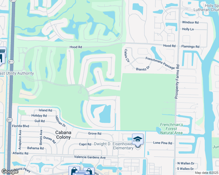 map of restaurants, bars, coffee shops, grocery stores, and more near 524 Les Jardin Drive in Palm Beach Gardens