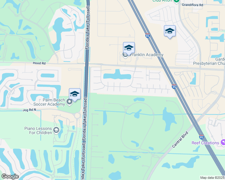 map of restaurants, bars, coffee shops, grocery stores, and more near 5686 Golden Eagle Circle in Palm Beach Gardens