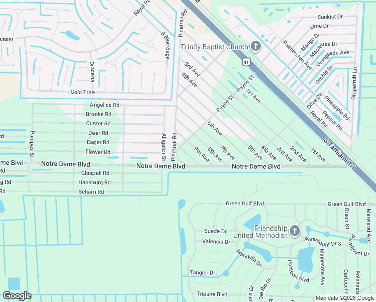 map of restaurants, bars, coffee shops, grocery stores, and more near 11414 10th Avenue in Punta Gorda