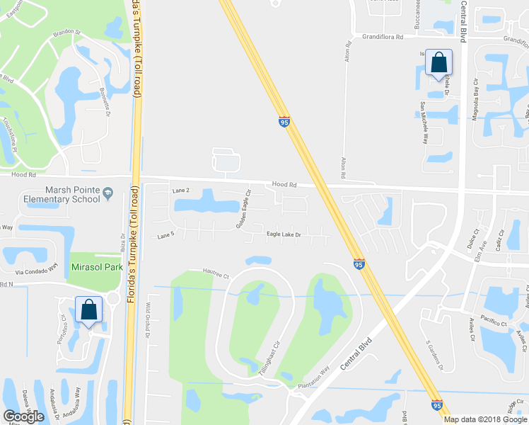 map of restaurants, bars, coffee shops, grocery stores, and more near 5586 Golden Eagle Circle in Palm Beach Gardens