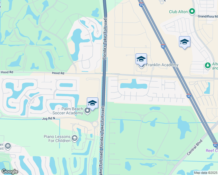 map of restaurants, bars, coffee shops, grocery stores, and more near 5900 Golden Eagle Circle in Palm Beach Gardens