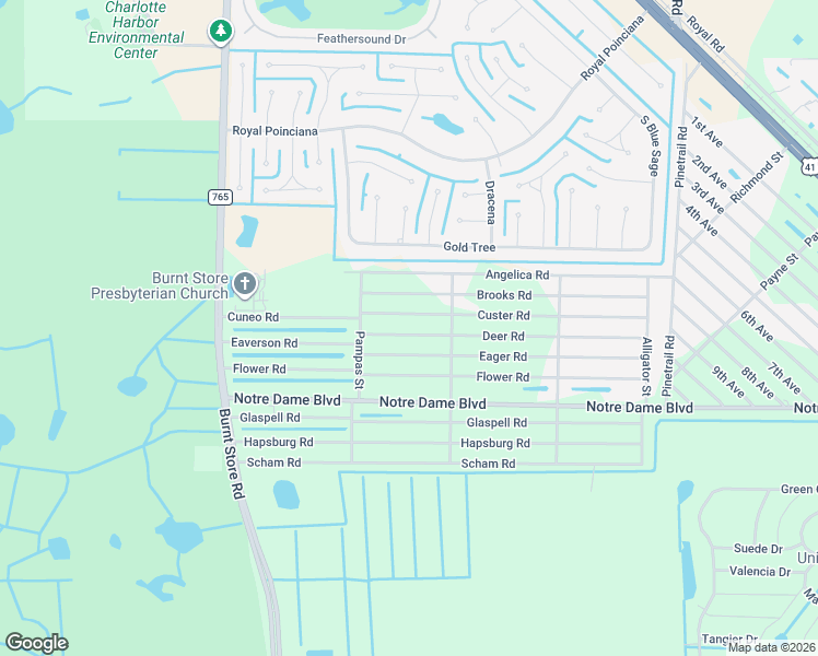 map of restaurants, bars, coffee shops, grocery stores, and more near 26204 Deer Road in Punta Gorda