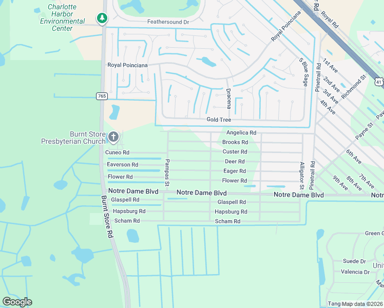 map of restaurants, bars, coffee shops, grocery stores, and more near 26204 Deer Road in Punta Gorda