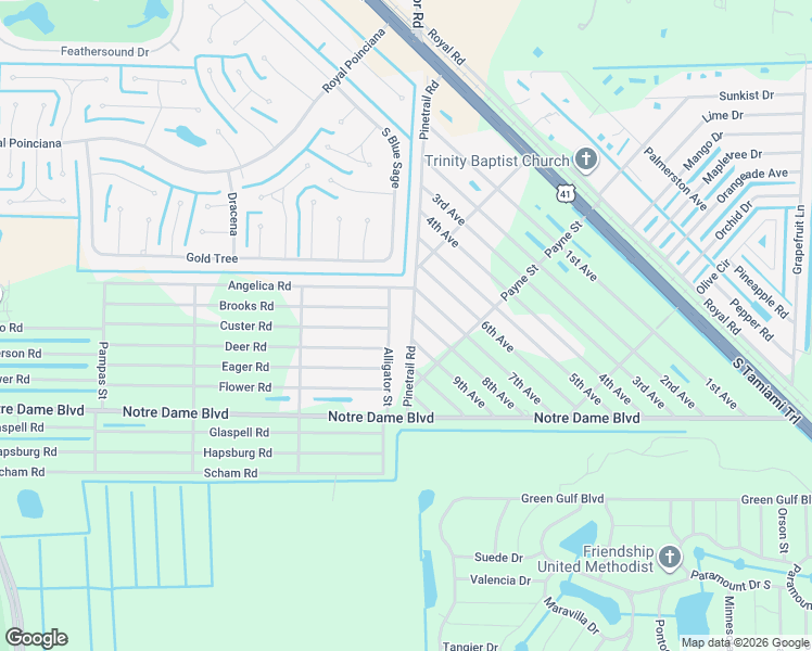 map of restaurants, bars, coffee shops, grocery stores, and more near 11345 Pinetrail Road in Punta Gorda