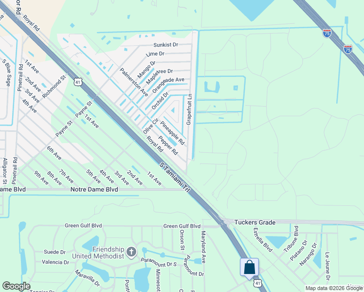 map of restaurants, bars, coffee shops, grocery stores, and more near 11322 Pineapple Road in Punta Gorda