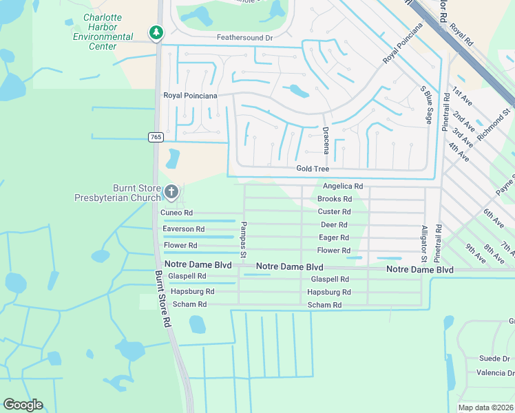 map of restaurants, bars, coffee shops, grocery stores, and more near 26210 Brooks Road in Punta Gorda