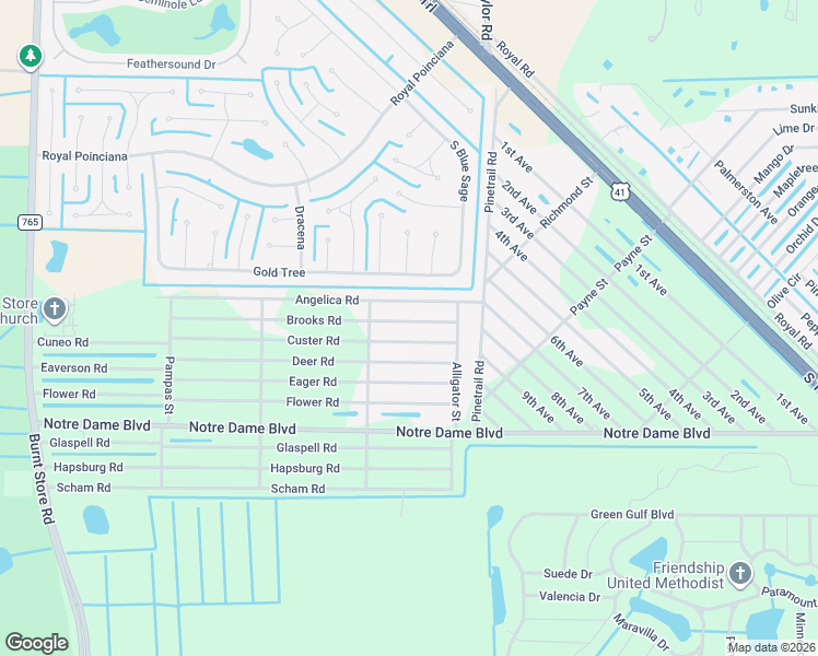 map of restaurants, bars, coffee shops, grocery stores, and more near 26458 Brooks Road in Punta Gorda