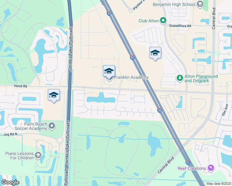 map of restaurants, bars, coffee shops, grocery stores, and more near in Palm Beach Gardens