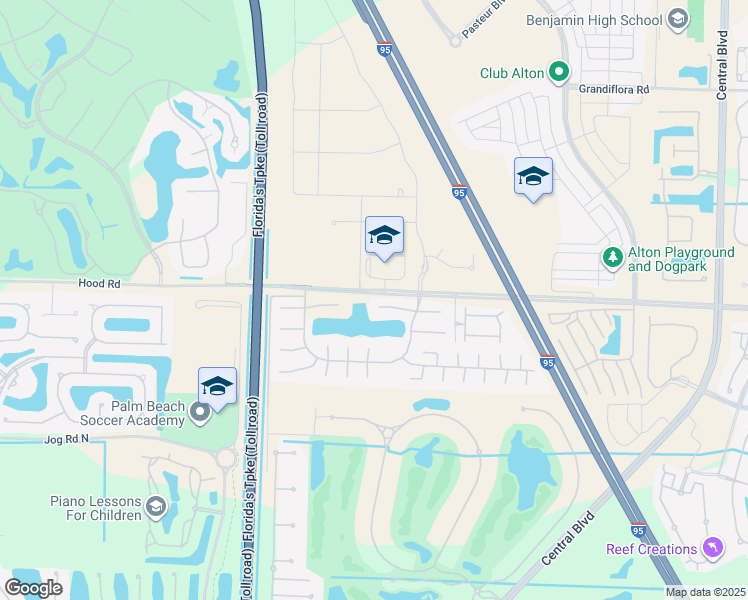 map of restaurants, bars, coffee shops, grocery stores, and more near 5773 Golden Eagle Circle in Palm Beach Gardens
