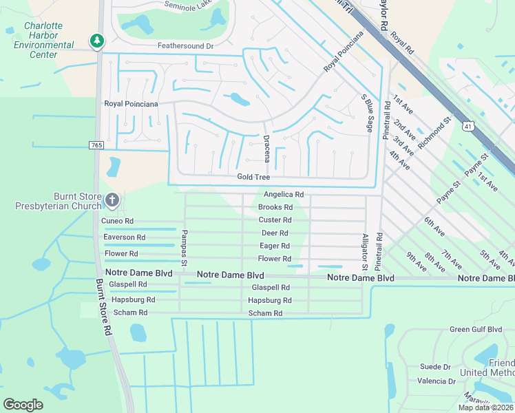 map of restaurants, bars, coffee shops, grocery stores, and more near 26312 Brooks Road in Punta Gorda